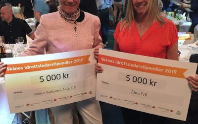 Kerstin Karlström prisades på Skåneidrottens galakväll i Lund den 14:maj