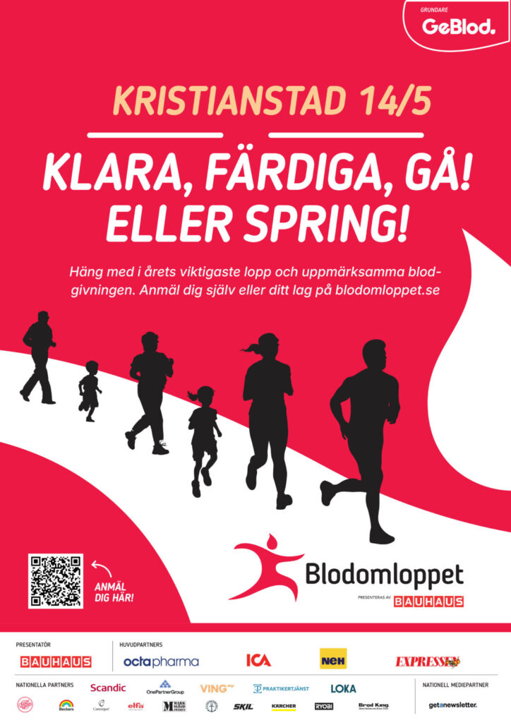 Löparna har hÖgSÄsong nu! 1 - Åhus Friidrottsklubb Blodomloppet 2025 Affisch KRISTIANSTAD A3 High - Åhus Friidrott